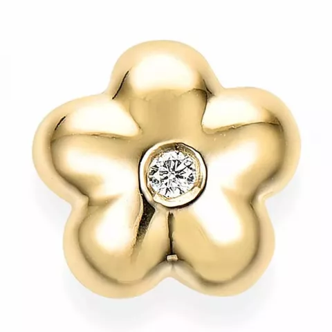 Blumen Diamantanhänger in 14 karat Gold 0,02 ct