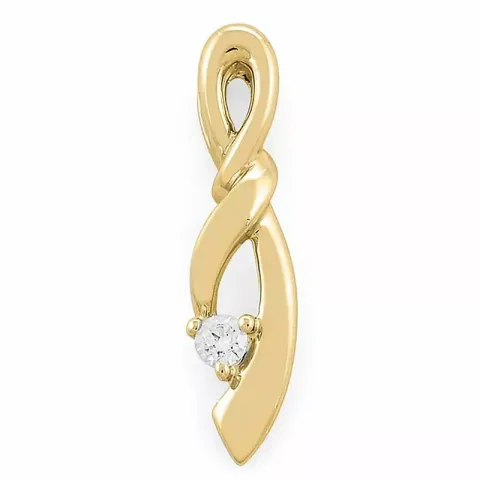 abstraktem Diamantanhänger in 14 karat Gold 0,03 ct