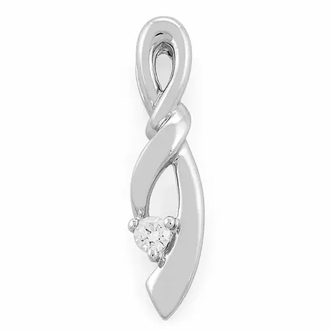 abstraktem Diamantanhänger in 14 karat Weißgold 0,03 ct