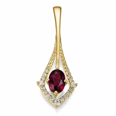 Rubin Anhänger in 14 karat Gold 0,111 ct