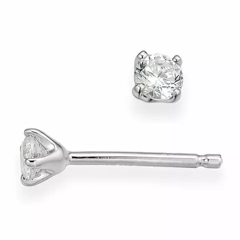 Diamant Ohrstecker in 14 Karat Weißgold mit Diamant
