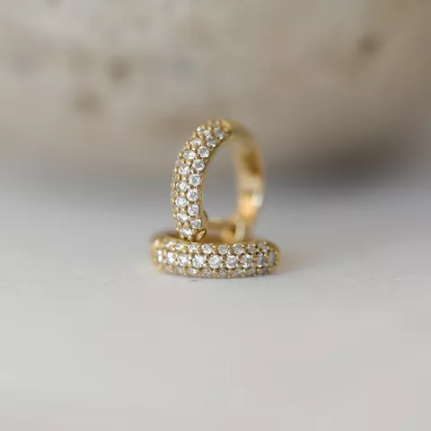 Diamant Kreole in 14 Karat Gold mit Diamant 