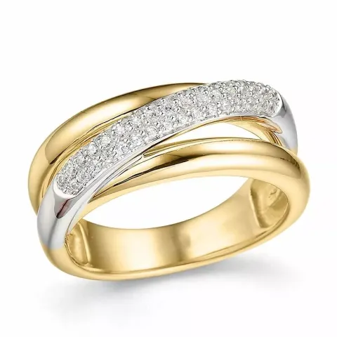 Diamant Ring in 14 Karat Gold- und Weißgold 0,27 ct