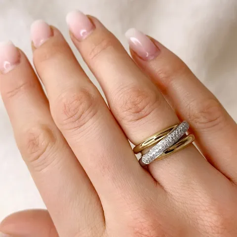Diamant Ring in 14 Karat Gold- und Weißgold 0,27 ct