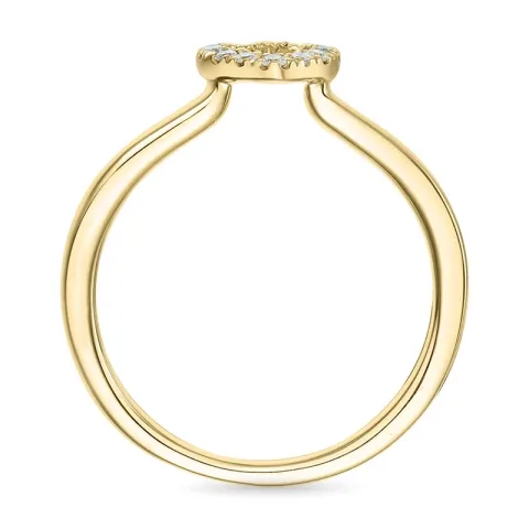 Diamant Herzring in 14 Karat Gold 0,102 ct