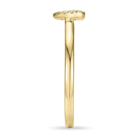 Diamant Herzring in 14 Karat Gold 0,102 ct