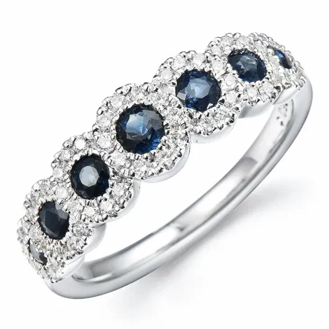 Blüten-Ring mit schwarzen Diamantrosen und weißen Brillanten 1,66