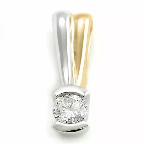 Diamantanhänger in 14 karat Weißgold 0,10 ct