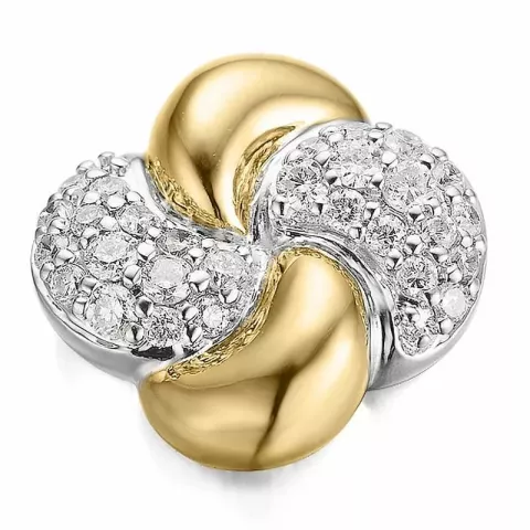 Diamant Anhänger in 14 karat Gold- und Weißgold 0,204 ct