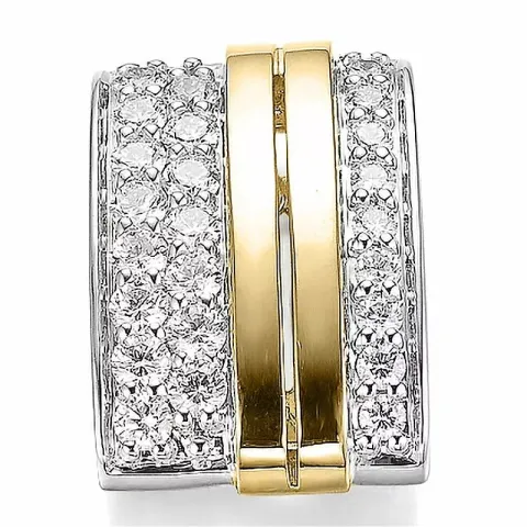Diamant Anhänger in 14 karat Gold- und Weißgold 0,561 ct