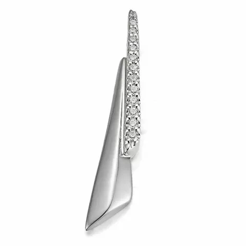 Trendy Diamant Anhänger in 14 karat Weißgold 0,093 ct