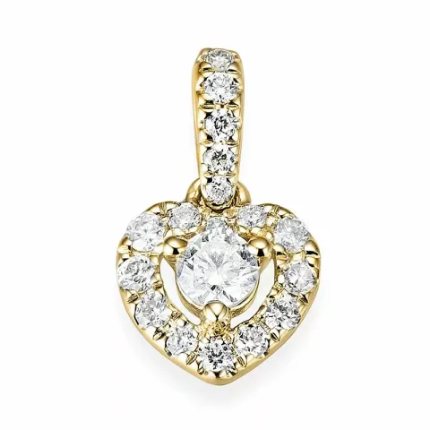 Herz Diamant Anhänger in 14 karat Gold 0,1 ct 0,155 ct