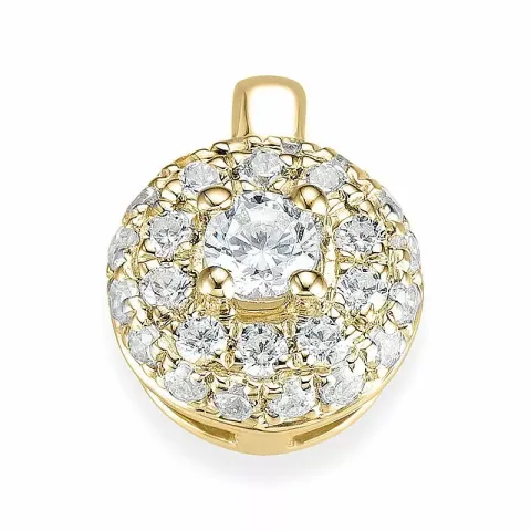 runder Diamant Anhänger in 14 karat Gold 0,272 ct
