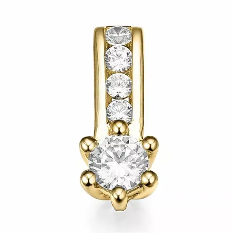 Diamant Anhänger in 14 karat Gold 0,14 ct 0,064 ct