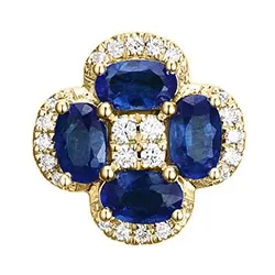 Saphir Diamantanhänger in 14 karat Gold 0,13 ct 1,40 ct