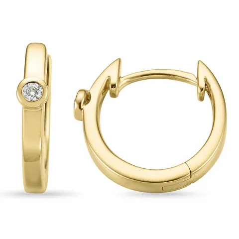 12 mm diamant gold kreole in 14 karat gold mit diamanten