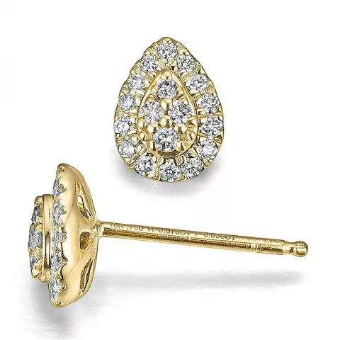Tropfen diamantohrringe in 14 karat gold mit diamanten 