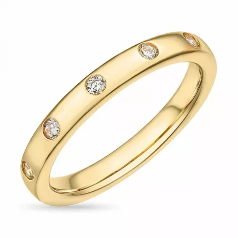 Diamant Gold Ring in 14 Karat Gold 0,15 ct