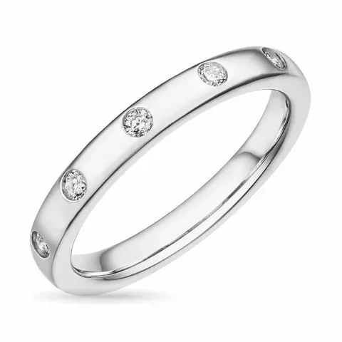 Diamant Ring in 14 Karat Weißgold 0,15 ct