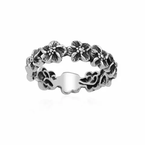 Blumen Ring aus Silber