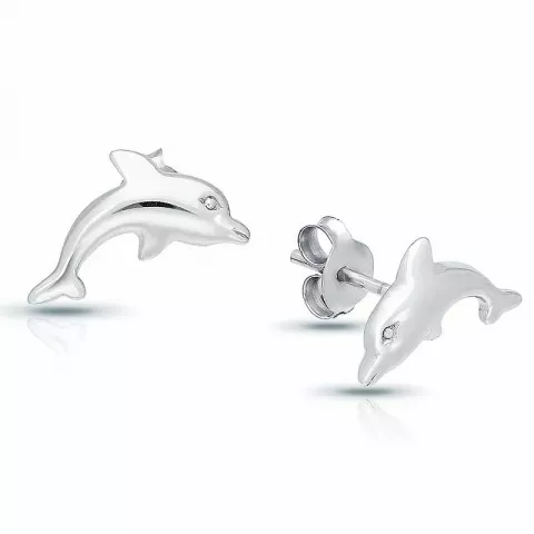 Delfin Ohrringe in Silber