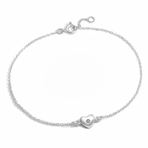 Herz armband aus silber und anhänger aus silber