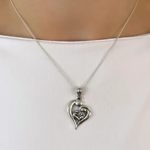 Mutter und Tochter Anhänger aus Silber