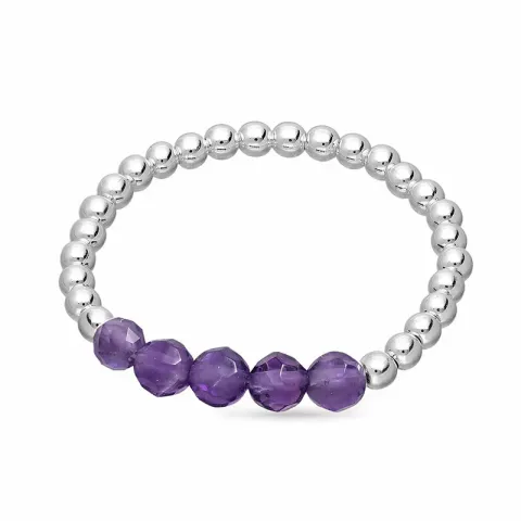 violettem Ring aus Silber