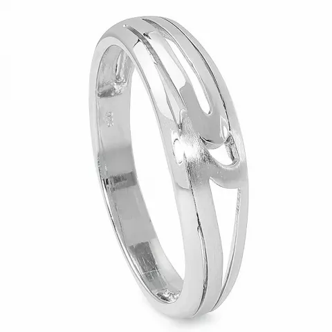 abstraktem Zirkon Ring aus Silber
