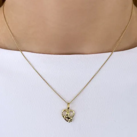 Herz Pferde Anhänger aus 9 Karat Gold