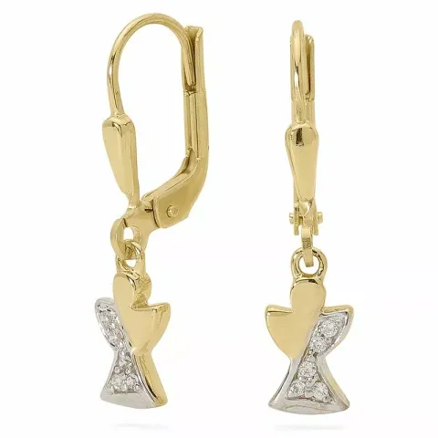 Engel Ohrringe in 9 Karat Gold mit