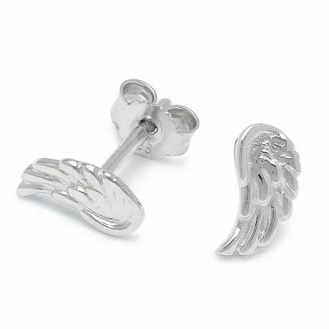 Flügel Ohrstecker in Silber
