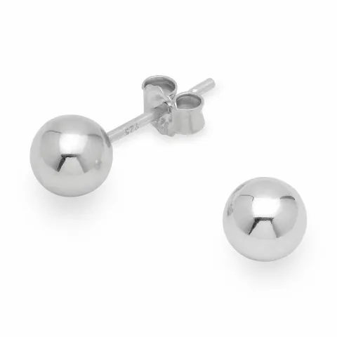 6 mm Kugel Ohrstecker in Silber