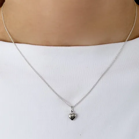 6 x 8 mm Herz Anhänger aus Silber