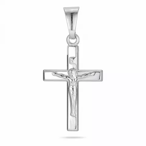 19 x 11 MM Kreuz mit Jesus Anhänger aus Silber
