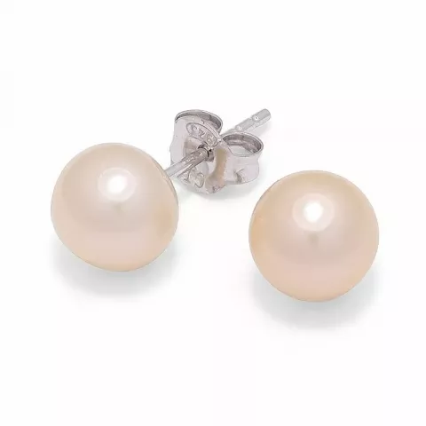 7-7,5 mm runden perle ohrstecker in silber