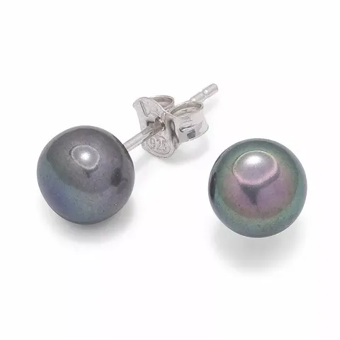 7-7,5 mm runden perle ohrstecker in silber