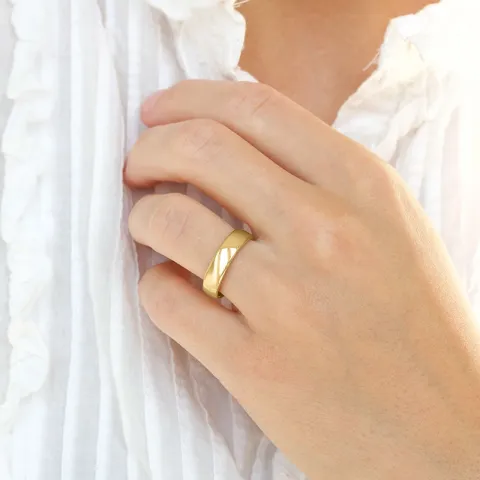 5 mm trauringe aus 14 Karat Gold - set