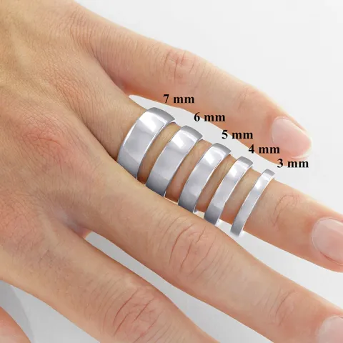 6 und 3 mm trauringe aus 9 Karat Weißgold 0,02 ct - set