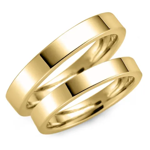 3 mm trauringe aus 9 Karat Gold - set