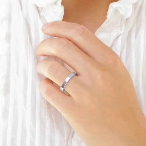 3 mm Diamant trauringe aus 9 Karat Weißgold - set