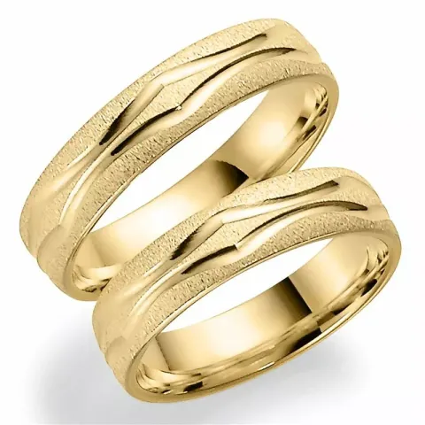 Muster 5 mm trauringe aus 14 karat gold - set