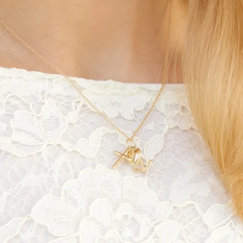 Glaube-Hoffnung-Liebe Anhänger aus 14 Karat Gold - Amoré