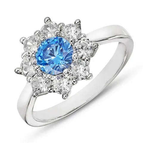 Blumen Ring aus Silber