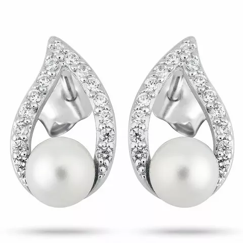 Tropfen Perle Ohrringe in Silber