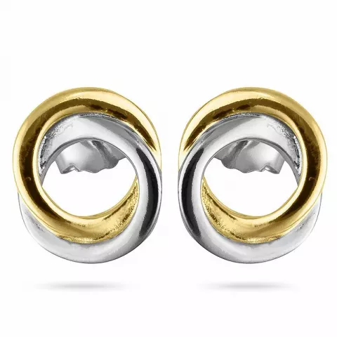 Kreis Ohrringe in Silber mit vergoldetem Silber