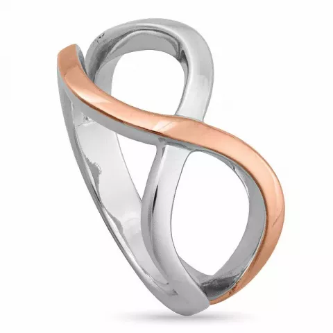 Elegant Ring aus Silber mit rosa beschichtetem Silber
