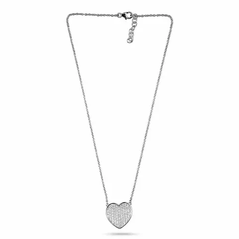 Großer Herz Ankerhalskette aus Silber und Herzförmiger Anhänger aus Silber