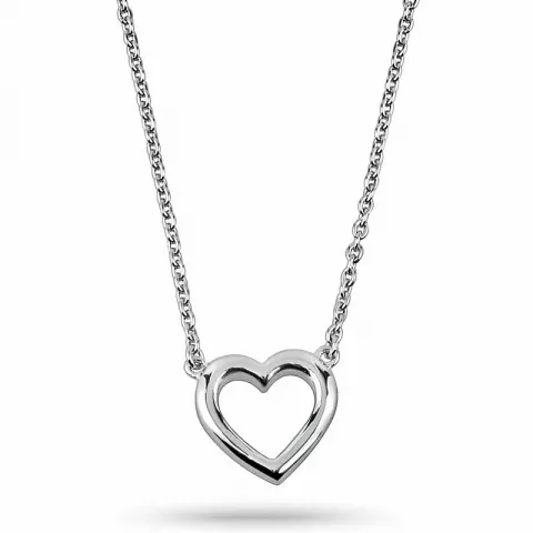 Herz Ankerhalskette aus Silber und Herzförmiger Anhänger aus Silber