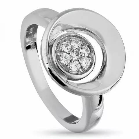 runder Zirkon Silber Ring aus Silber